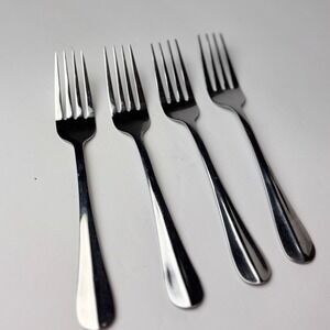 Pfaltzgraff 18/0 Stainless Steel Dinner Forks Set of 4 Silver Glossy 8 inch